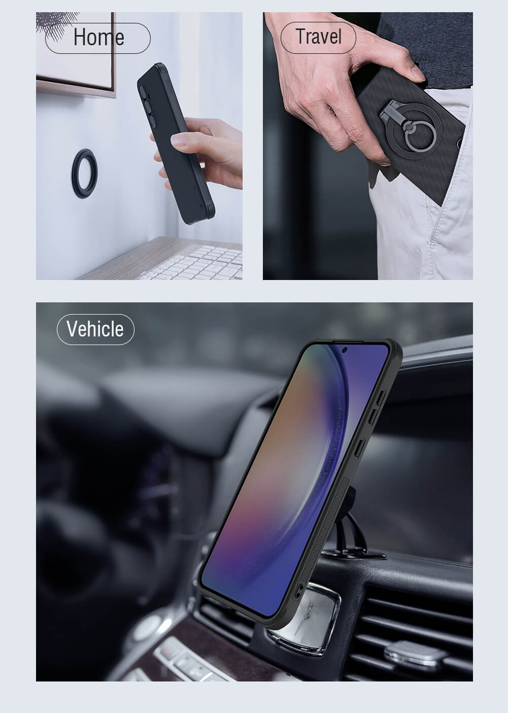 Чехол-крышка NILLKIN для Samsung Galaxy A55 (серия Frosted shield Pro Magnetic case)